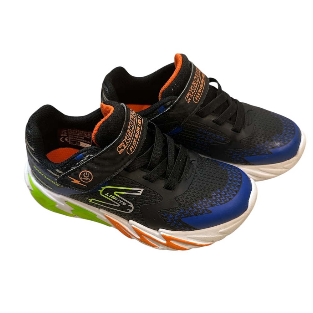 Boys Skechers Black and Blue Sneakers for Active Comfort